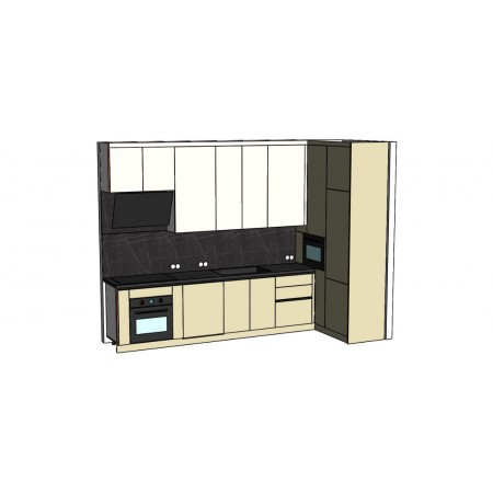 Современная угловая кухня 